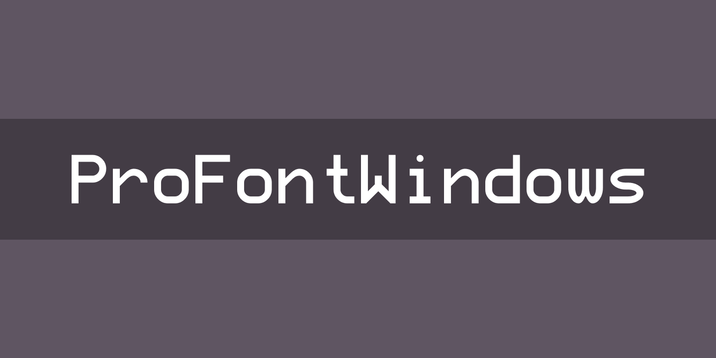 ProFontWindows Font preview